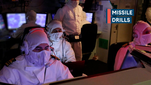 HMS Dragon practices coming under attack from ballistic missile 