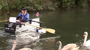 Retired Army Officer Attempts To Row 100 Miles In The 'Tintanic'