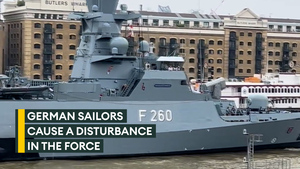 German sailors blast Darth Vader theme while travelling through London