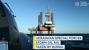 Dramatic footage shows Ukrainian special forces storming offshore oil rig taken by Russia