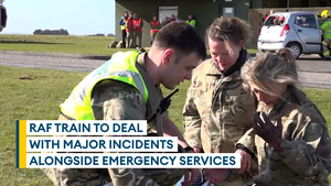 RAF Lossiemouth tests response to airfield emergency in large multi-agency drill