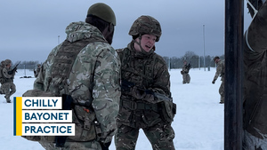 British Army personnel deployed on Op Cabrit sharpen controlled aggression 