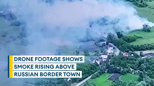 Watch: Smoke above Russia's Belgorod region seen in drone footage