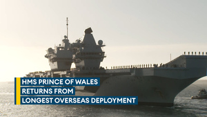 HMS Prince of Wales welcomed home in Portsmouth