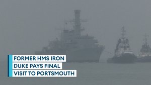 HMS Iron Duke gets her final farewell 