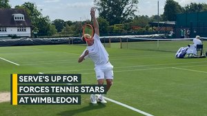 British Army tennis players dominate on Wimbledon's grass courts