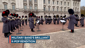 Coldstream Guards perform K-pop's biggest hits