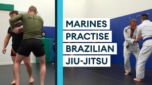 Royal Marines practise Brazilian Jiu-jitsu