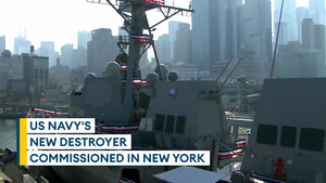 US Navy's USS John Basilone destroyer commissioned in NYC