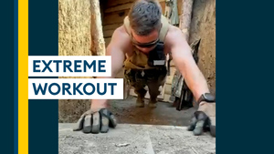 Watch: Ukrainian infantry show you how to keep fit in the trenches 