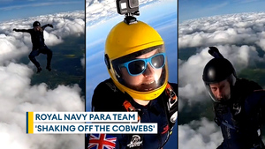 Royal Navy Para Display Team 'shake off the cobwebs' in training