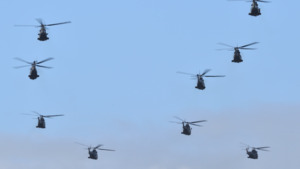 RAF Pumas Take Off For National Flypast