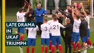 Late drama as UKAF footballers defeat Irish Defence Forces