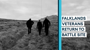 Falklands veterans return to battle site on archaeological dig