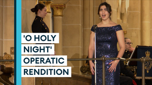 Army doctor's daughter sings 'O Holy Night' in carol service