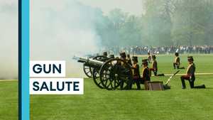 The Queen's 96th birthday marked with a military gun salute