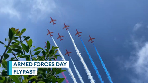 Armed Forces Day: Flypast with Red Arrows rounds off parade through Falmouth