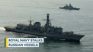Royal Navy monitors five Russian vessels in seven days
