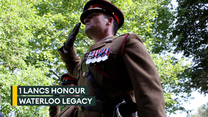 1 Lancs Kingsmen honour the lives lost during the Battle of Waterloo