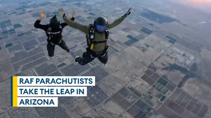 RAF Parachute Test Team train in Arizona on Exercise Rising Gains 