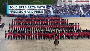 Coldstream Guards ready for Trooping the Colour