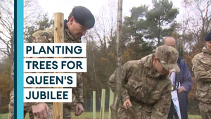 Army plants trees ahead of Queen's Platinum Jubilee