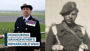 Royal Navy meteorologist leading Cenotaph parade reveals family's wartime story