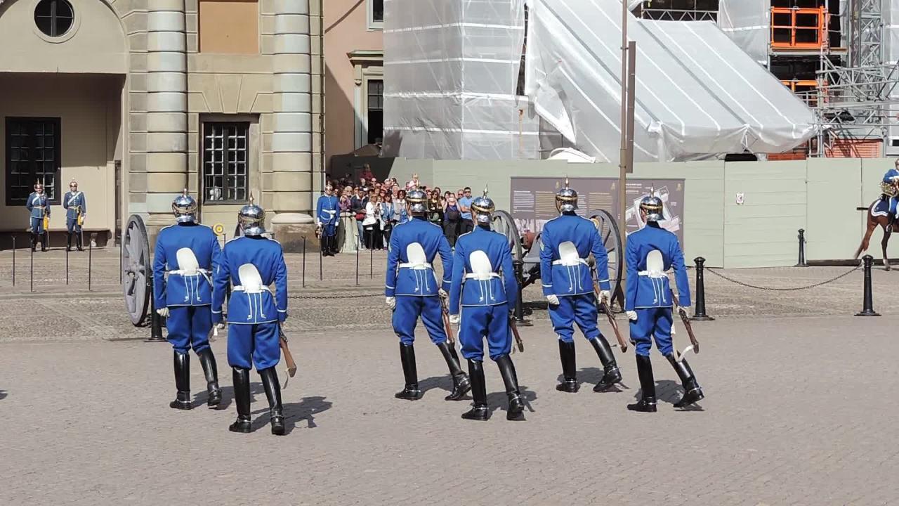 Changing of the Guard in Stockholm, Sweden