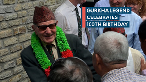 Gurkha legend celebrates his 100th birthday