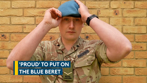 Soldiers proud to wear United Nations' blue beret