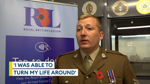 Royal British Legion helps their volunteer back onto his feet