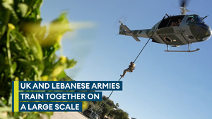 Rare access to UK and Lebanese airborne forces working together on large-scale joint training exercise
