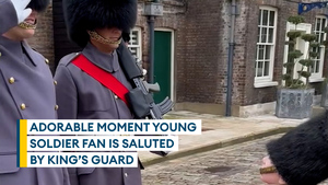 A young boy's heartwarming salute with the King's Guard goes viral