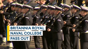New naval officers' delight as they pass out at BRNC Dartmouth