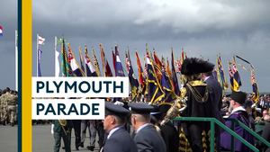 Armed Forces Day 2022; Military personnel parade through Plymouth