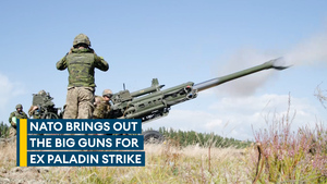Bring out the big guns! Howitzers on show in joint Nato exercise 