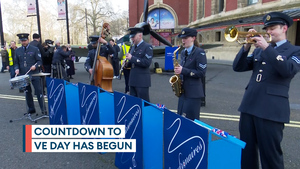 RAF band start countdown to VE Day 80