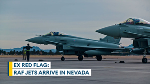 RAF Typhoon fighter jets land in Nevada for training with US and Australian allies