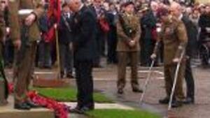 Ben Parkinson Lays Wreath In Full Uniform For First Time