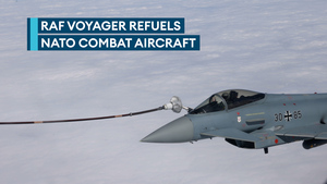 RAF Voyager refuels Nato aircraft during Ex Ramstein Flag