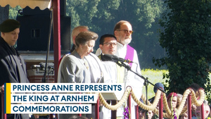 Princess Royal lays wreath at 80th Operation Market Garden commemoration event in Arnhem 