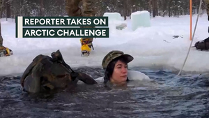 Reporter takes part in ice-breaking drill with Commando Helicopter Force in Arctic Norway