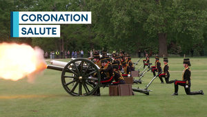Guns mark anniversary of King and Queen's coronation