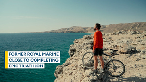 Ex-Royal Marine close to completing epic triathlon 