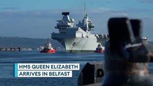 HMS Queen Elizabeth makes Belfast debut in first aircraft carrier visit in decades