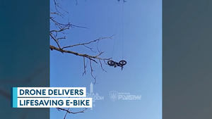 Soldier rescued by drone-delivered e-bike after five days under fire