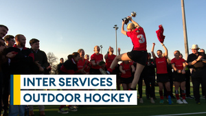 Army and RAF celebrate Inter Services outdoor hockey success