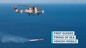 Royal Navy fires Sea Venom from Wildcat for first time