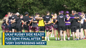 UKAF rugby union squad ready for semi-final following the tragic death of squad member