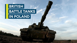 British Challenger 2 tanks in Poland for Exercise Puma